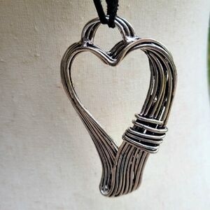 4 Inch Heart Pendant Necklace